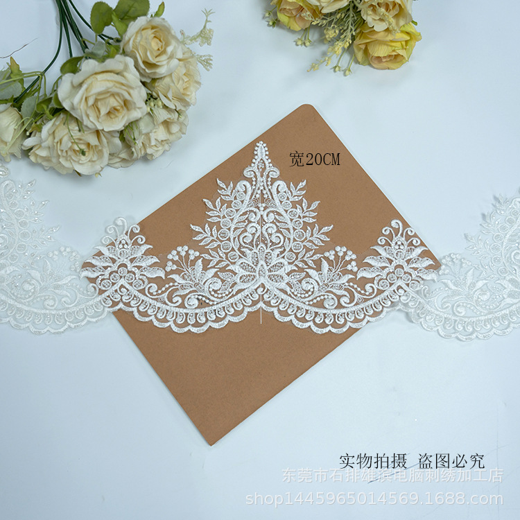 雄滨 New foreign trade quality rayon beads sequin embroidery lace flower home textile decoration DIY