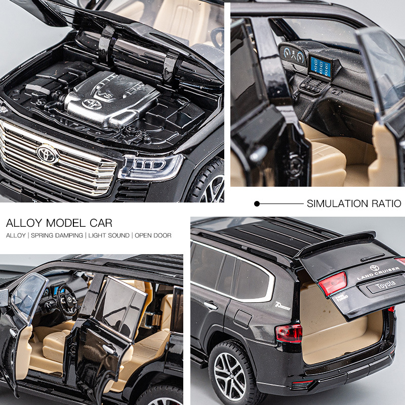 (Caja de espuma) simulación 1 a 24 cooluze aleación modelo de coche decoración de una pieza de juguete de entrega