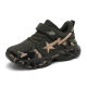 New summer hollow children's shoes camouflage fly woven mesh sneaker medium and large children's light soft bottom casual shoes wholesale