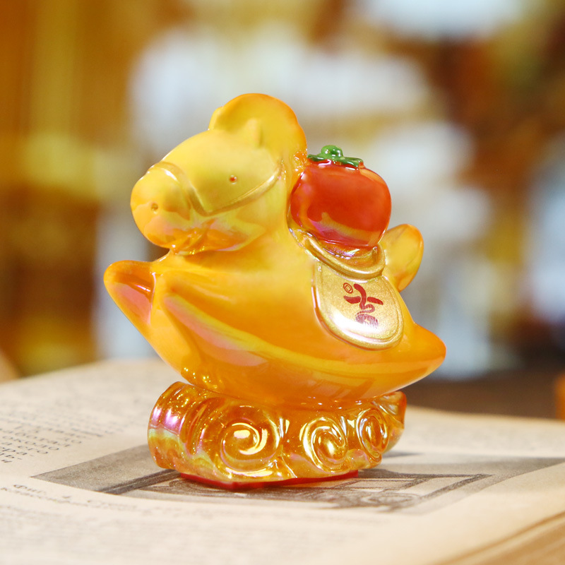 唐三彩小胖马盲盒 卡通创意设计树脂工艺品摆件潮玩印章设计盲盒|undefined