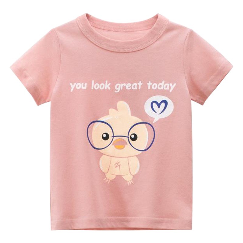 Estilo coreano ropa para niños verano nueva fábrica directa bebé Camiseta de manga corta linda chica superior ropa para niños envío