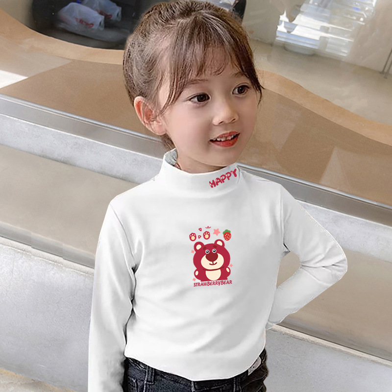 Otoño e Invierno para niños 2023 nueva camisa de fondo de terciopelo cálido manga larga mediano y grande niños y niñas bebé interior superior image 8