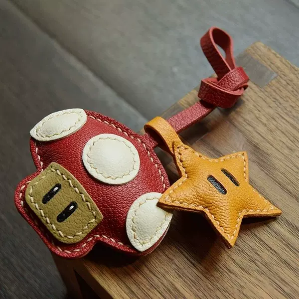 Mushroom Star Handmade Car Key Bag Pendant Cute Simple Women's Gift Trendy
