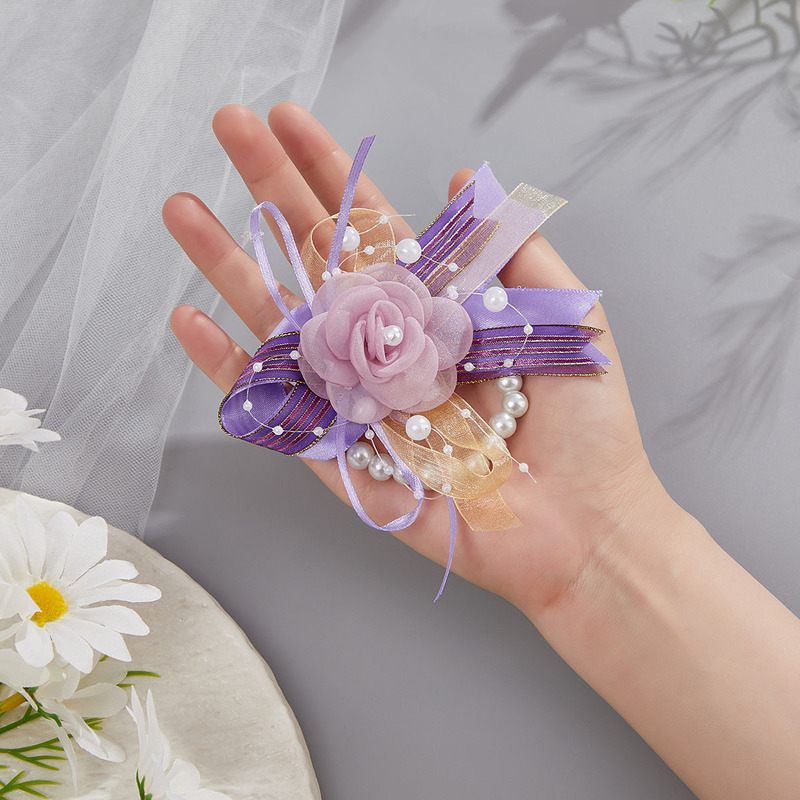 Youjian 花嫁とブライズメイドの手首の花、スーパーフェアリーシスターズグループの手首の花、シンプルで美しい装飾的なブレスレット、フラワーフィールのクラスメート|undefined