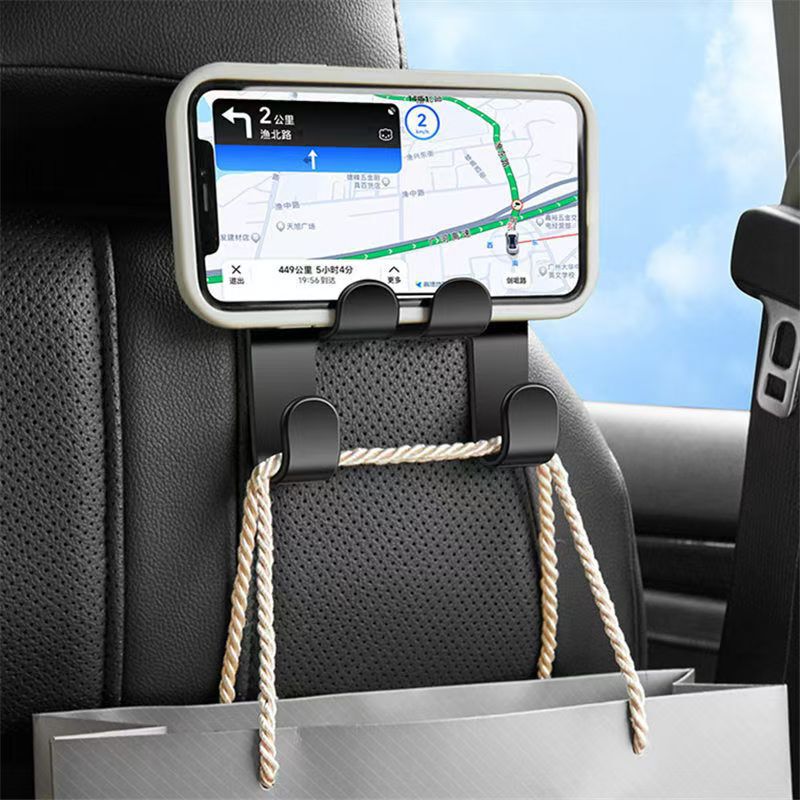 車のフック多機能カー用品車の後部座席バックラックバッグ携帯電話ホルダーフック|undefined