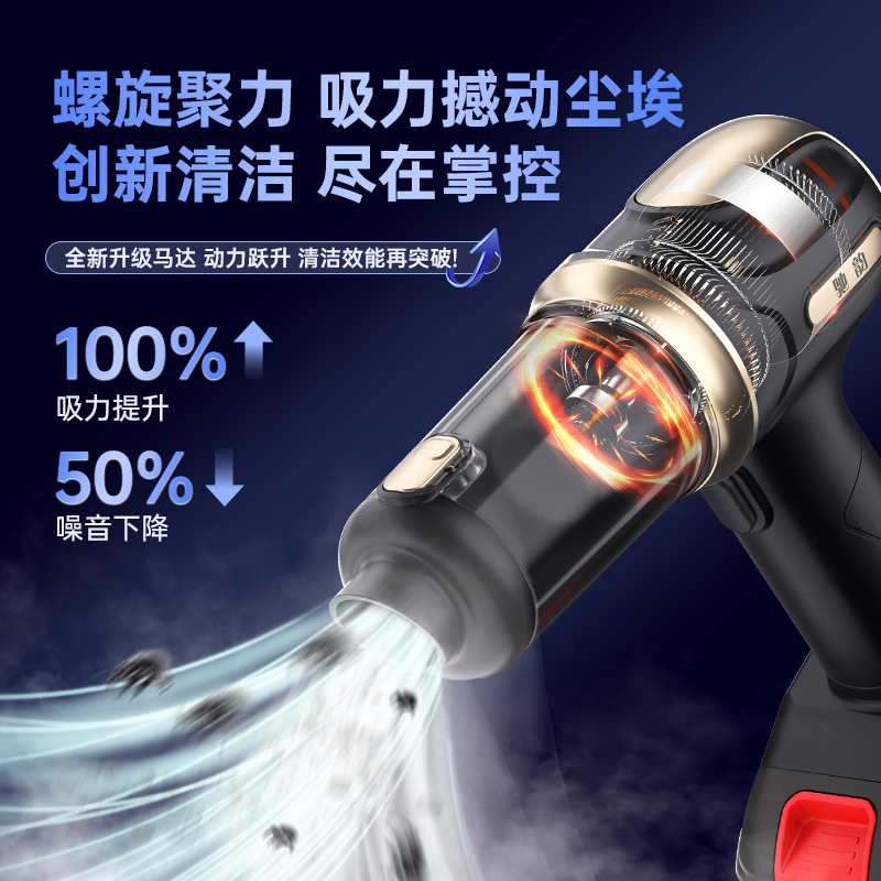 ワイヤレス車用掃除機、車用集塵機、家庭用ブラシレスポータブル吸引充電式ミニハンドヘルドブローと吸引のオールインワン|undefined