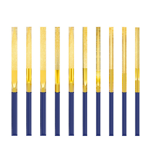 Gold-plated titanium Yongling brand diamond file wear-resistant correction grinding and polishing alloy file tool set