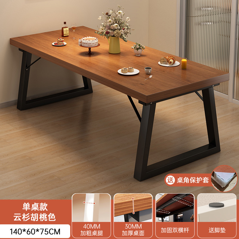 Mesa de comedor de estilo industrial Mesas y sillas de comida rápida rectangulares Bocadillos de comida rápida Taberna Restaurante de fideos Mesa de comedor comercial