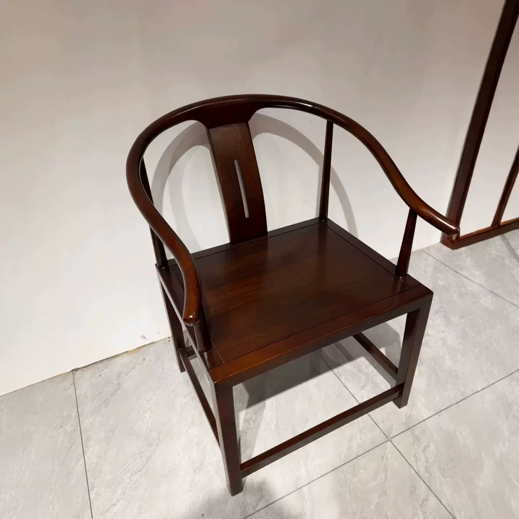 新中式茶桌椅茶椅官帽椅太师椅明式圈椅靠背椅扶手椅皇宫椅实木椅