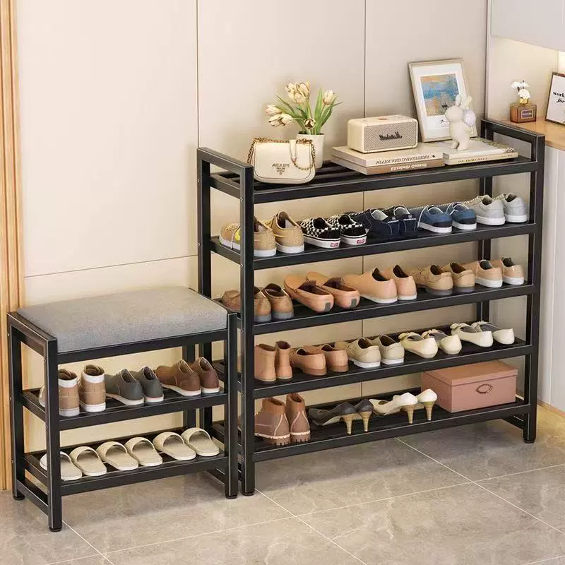 Полка для обуви для входа в дом, многослойная новая популярная модель 2025 года, простая скамейка для смены обуви для прихожей, можно использовать вне двери или в прихожей.