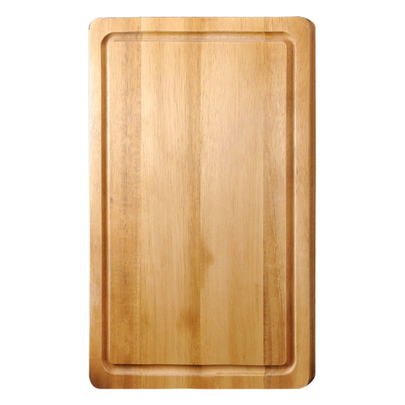 Tablero de corte de madera de acacia Tablero de queso de doble cara de madera maciza Cocina rectangular Tablero de corte para el hogar Tablero de corte de fruta Tablero de corte de madera
