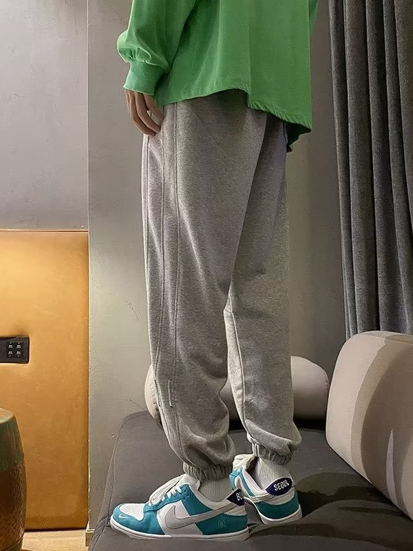 Pantalones pantalones deportivos de verano y otoño para hombres pantalones de moda sueltos de gran tamaño gordos pantalones casuales pantalones recortados de todo fósforo hombres