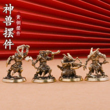 复古黄铜黑道神兽模型蛙人手办玩具男生礼物桌面游戏汽车载铜摆件