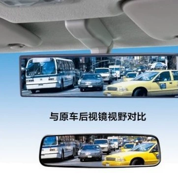 Car mirror flat large suction cup rearview