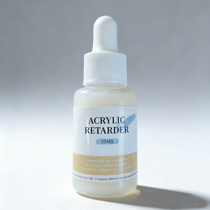 Acrylic pigment 35ml small bottle, mixed with diluent, media agent, slow drying protection, auxiliar