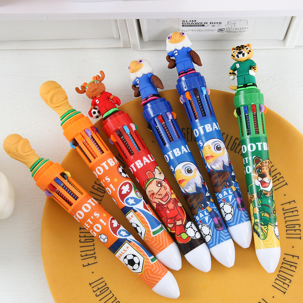 Copa del mundo de dibujos animados 2026 tigre águila creativo multicolor bolígrafo de escritorio estudiantil papelería