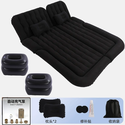 leveling pad, air mattress – Vehicle-mounted inflatable bed - 64-size-suv-trunk-double-compartment-flocked-black-wireless-air-pump-camping-light