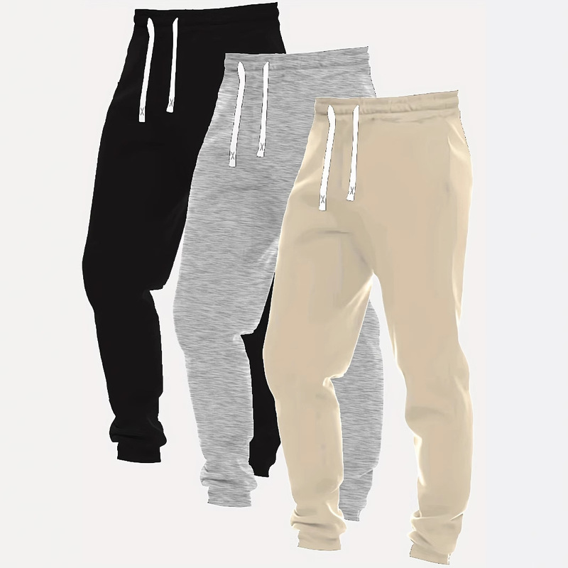 2025 Cross-Border Men's Cargo Pants Jogging Pants Casual Pants Drawstring Elastic Waist Elastic Sports Outdoor Running Cotton Street