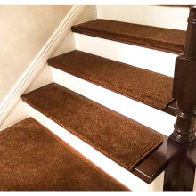 加厚简约纯色楼梯踏步垫免胶自粘楼梯防滑垫家用实木楼梯地毯定作