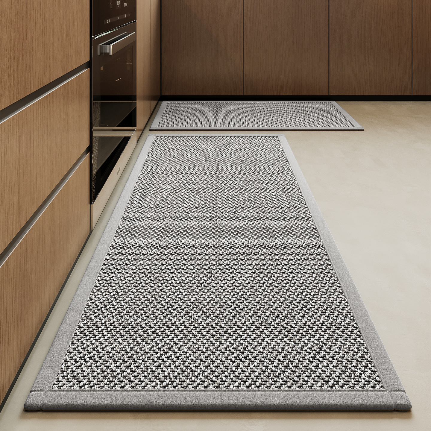Alfombras de cocina nuevas almohadillas de cocina alfombras largas domésticas absorben aceite y agua para limpiar almohadillas de alfombras antideslizantes sin lavado y sucias