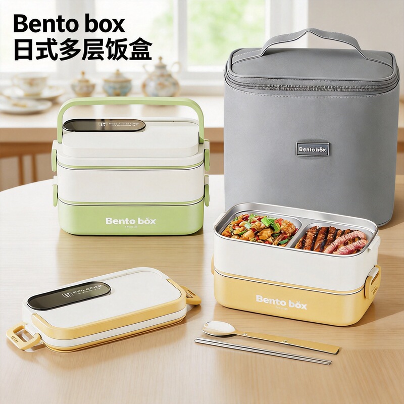 304 Stainless Steel Multi-Layer Insulated Lunch Box Bento Box Japanese Style with Lid Student Lunch Square Sealed Lunch Box 304 Stainless Steel Multi-Layer Insulated Lunch Box Bento Box Japanese Style with Lid Student Lunch Square Sealed Lunch Box