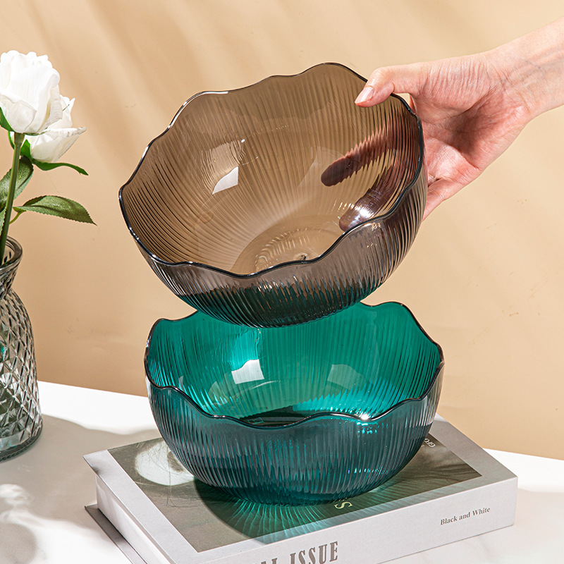 Mesa de centro de sala de estar a prueba de caídas y resistente a las caídas, plato de frutas, simple y moderno, estilo de lujo ligero, estilo de red, plato de bocadillos de gran capacidad al por mayor