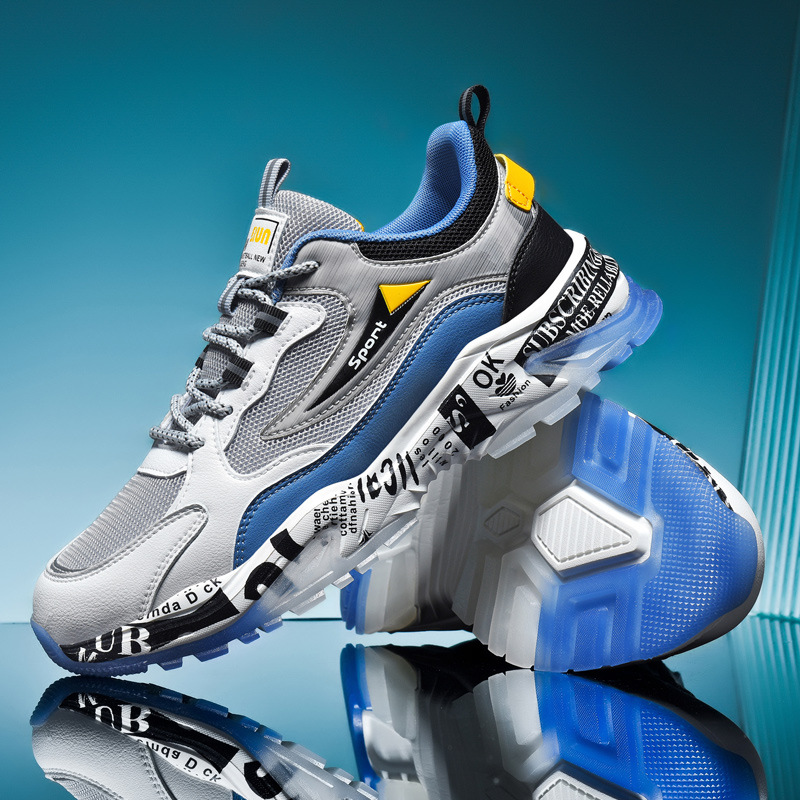 2021 Autumn new pattern man The thickness of the bottom Diddy ins Korean Edition Increase leisure time gym shoes suede Color matching