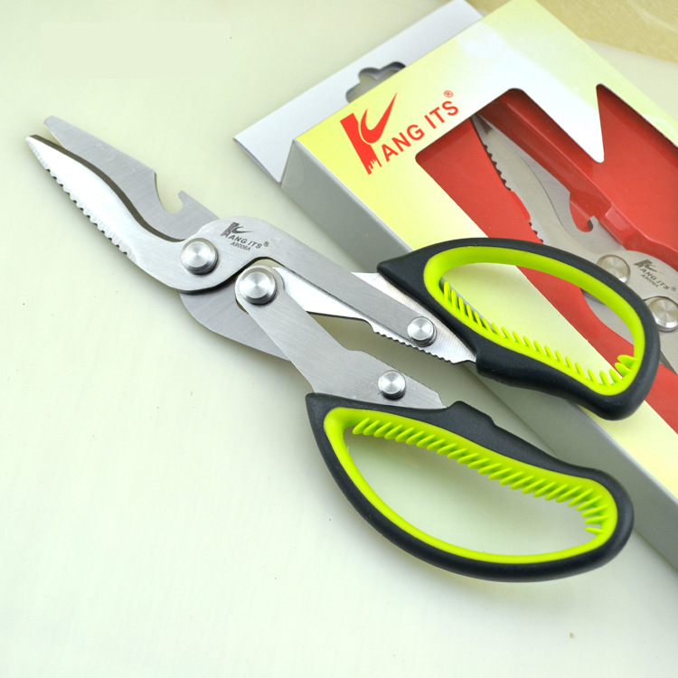 家用剪刀食物剪烤肉剪厨房剪刀A9006A多功能不锈钢强力鸡骨剪现货