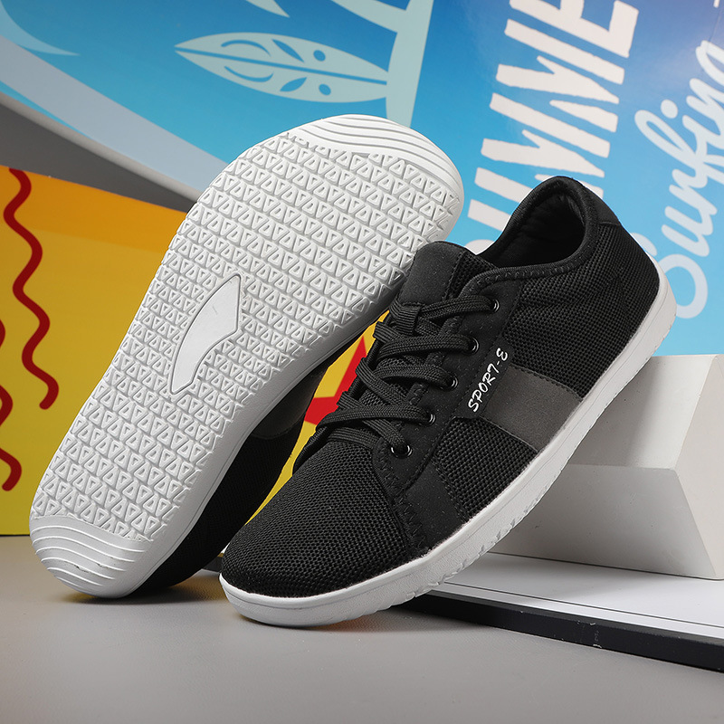 Nuevos zapatos casuales transfronterizos de cabeza ancha descalza con suela suave antideslizante zapatos deportivos transpirables para caminar zapatos de ejercicio para correr en bicicleta