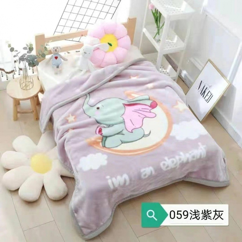 2.5kg 더블 레이어 사각형 담요-보라색 회색 125*130