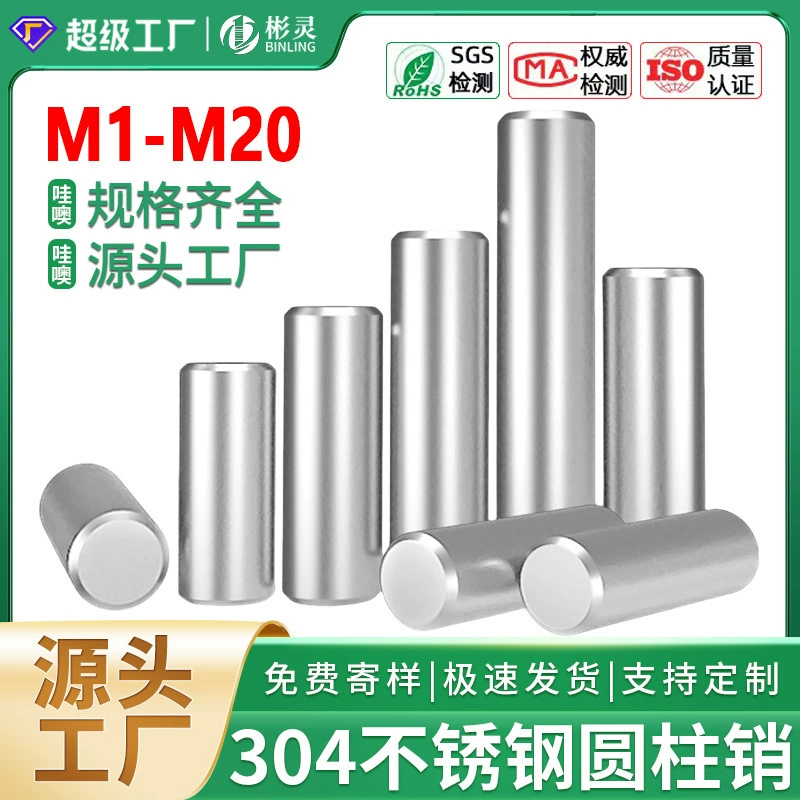 304 нержавеющая сталь цилиндрический штифт позиционирования штифт с фиксированным штифтом штифт штифт твердый штифт застежка на заказ