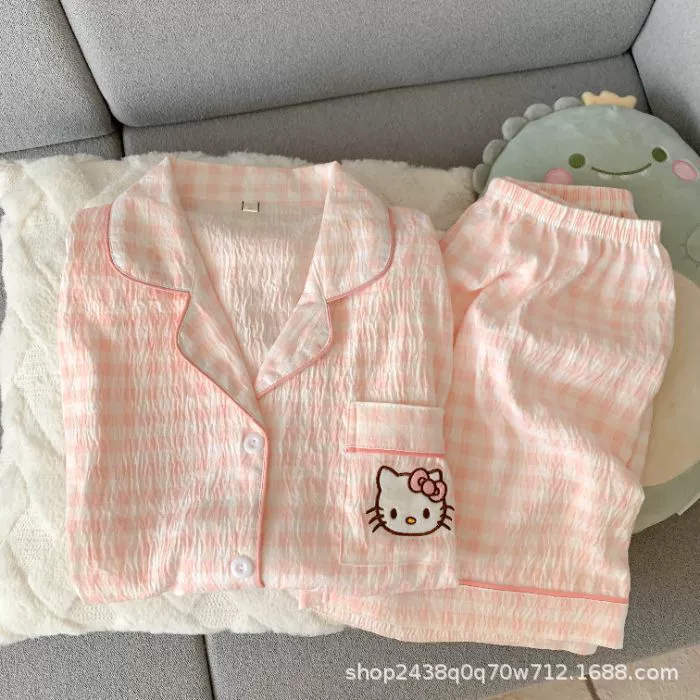 Hello Kitty, summer cotton thin pijama, set
