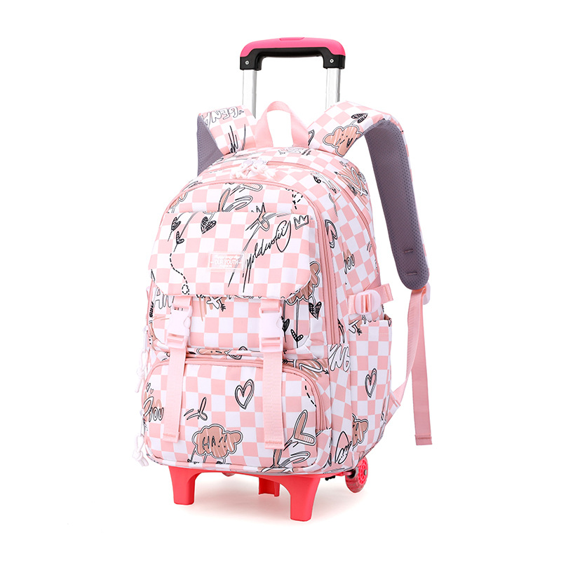 Pescado natural nuevo grado 2 a 6 escalera escalada carro mochila chica Junior High School gran capacidad desmontable entrega de una sola pieza