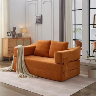 Italian-Style Modern Minimalist Sofa, Same Model as the Living Room Compression Folding All-In-One Lazy Nap Fabric Compression Folding Sofa
