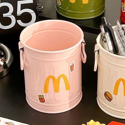 厳選されたマクドナルドのかわいいペンホルダー、レトロな高価値のパーソナライズされた装飾品、学生デスクトップオフィス文具収納ボックス|undefined
