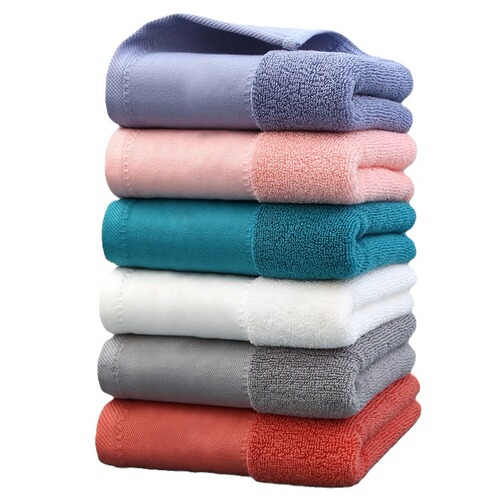 Pure Cotton 500g Thick Absorbent Bath Towel with Damask Pattern Family Plain Color Bath Towel Beach Towel Wholesale