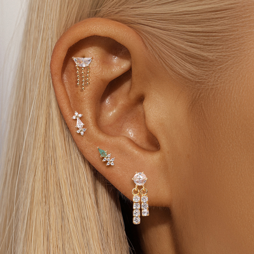 1g Weight Ear Studs Classification Ear Cartilage Rings & Studs Piercing Type 1 Piece Quantity Daily Occasion 925 Sterling Silver Material Geometric Pattern All Seasons Season Unisex Gender Elegant Style 1 Piece Ear Cartilage Rings & Studs Elegant Geometric 925 Sterling Silver Ear Cartilage Rings & Studs 11