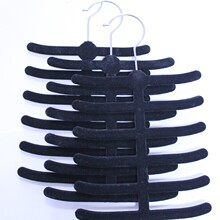 植绒衣架植绒领带架无痕防滑衣架塑料皮带领带衣架
