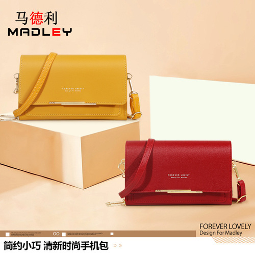 MADLEY New Women's Phone Bag Wallet Korean Style Large Capacity Shoulder Bag Long Handbag Coin Purse