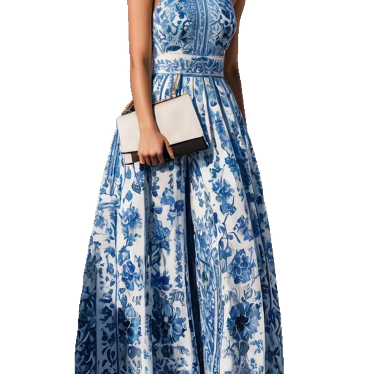 Robe longue imprimée été-automne 2026, style européen-américain transfrontalier, fraîche et douce_voghion.com