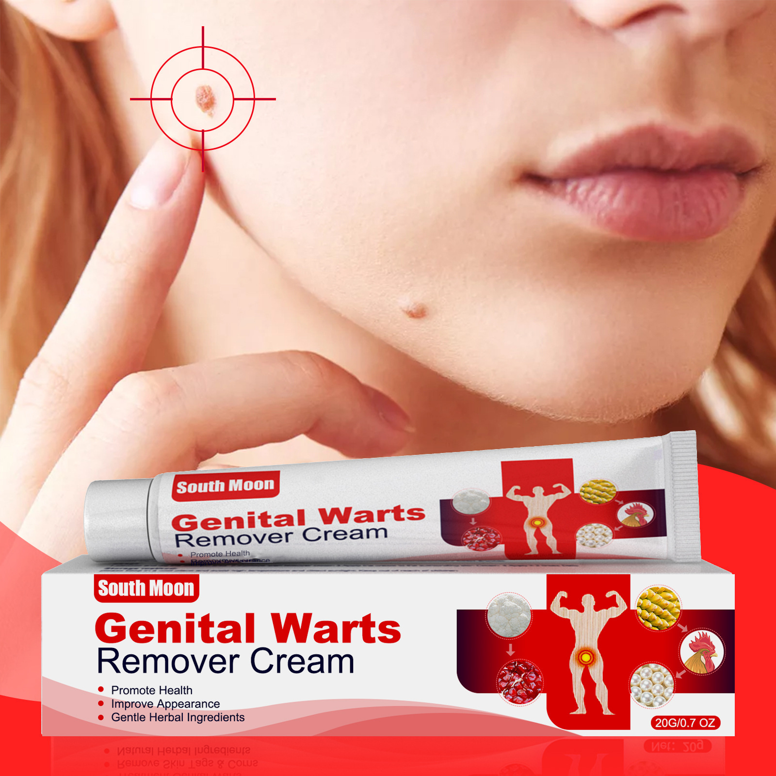 South Moon Surface Care Cream, Refreshing and Gentle on the Inside, Smoothens the Skin, Maintains the Surface Condition, Care Cream
