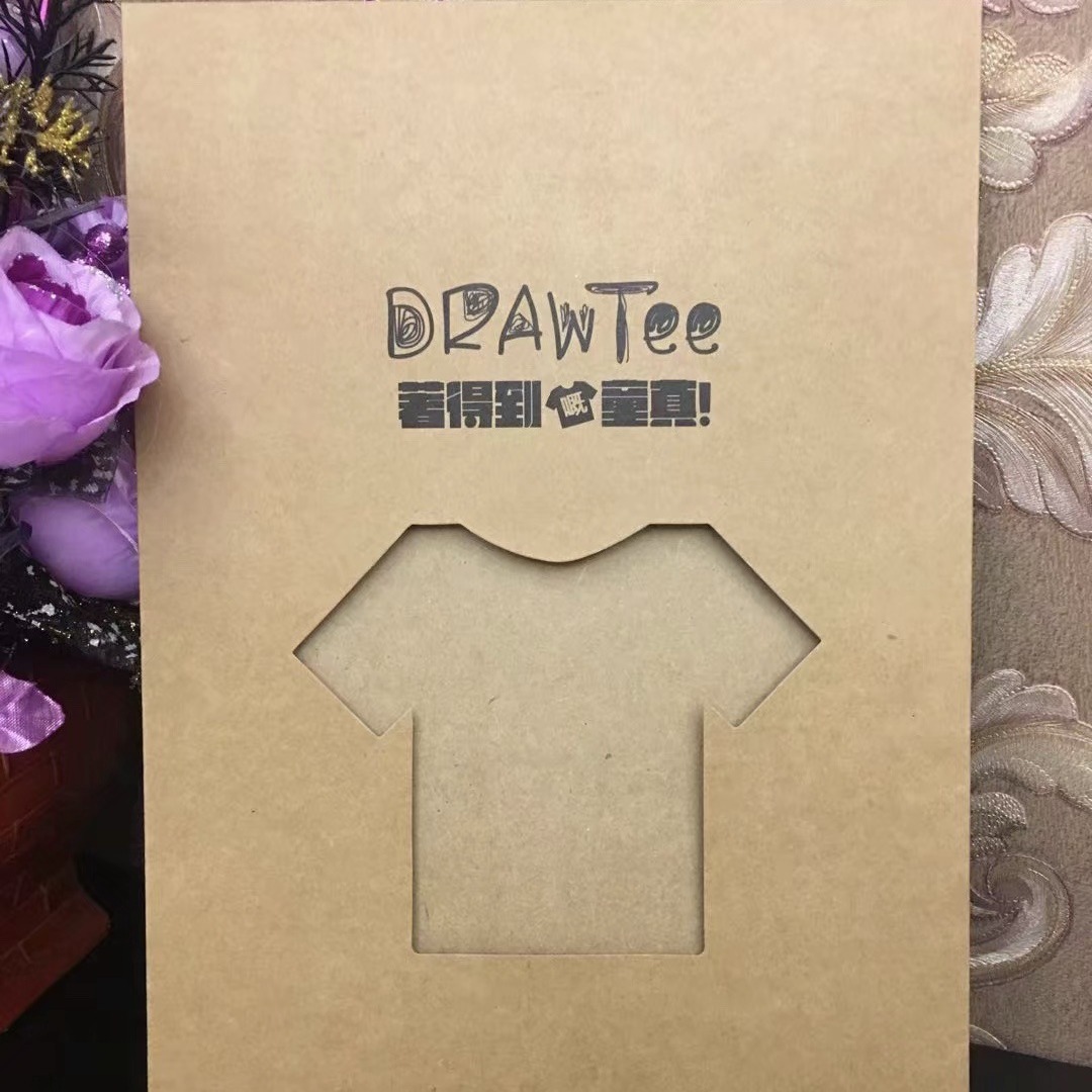 信封式服装包装袋 儿童T恤包装 镂空可视短袖包装纸袋等