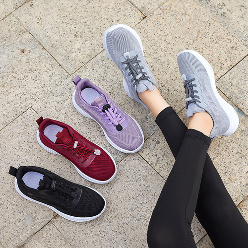 Women's Shoes Autumn New Feiwei Injection Molding Women's Shoes Casual Comfort Mom Shoes Breathable Fashion Sports Casual Shoes Wholesale