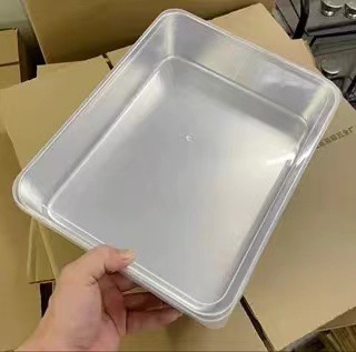 투명 커버가 있는 순수 두꺼운 접시 28.5x23x6