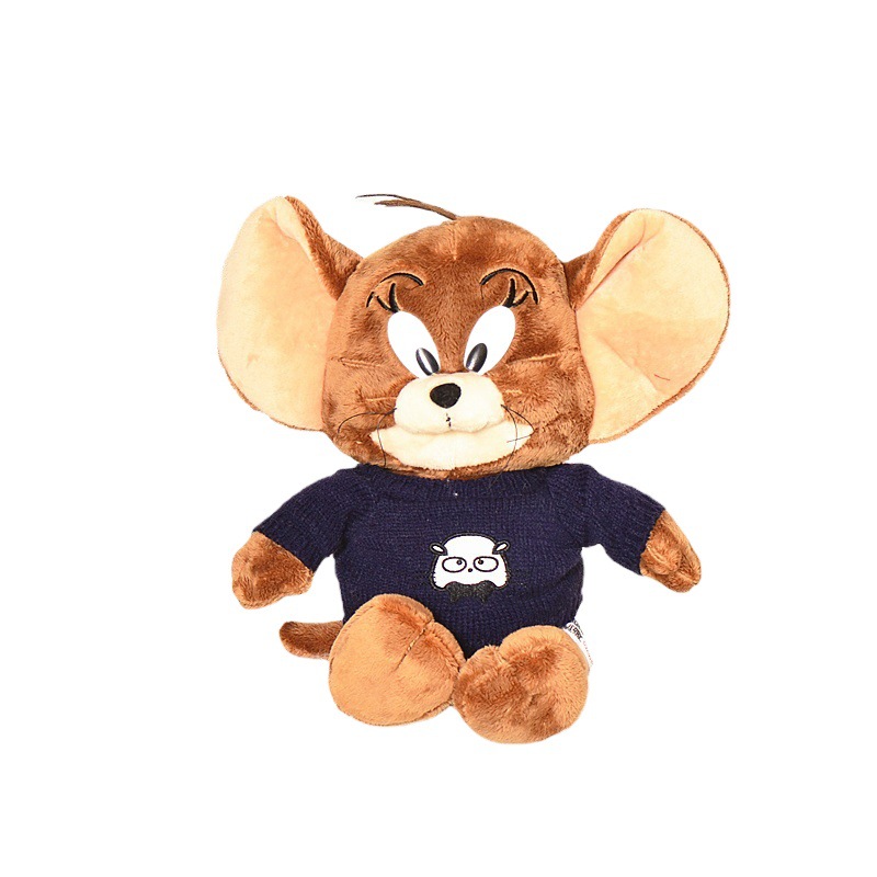 Comercio exterior en stock muñeca de dibujos animados gato y ratón muñeca niños ragdoll peluche regalo Jerry ratón al por mayor