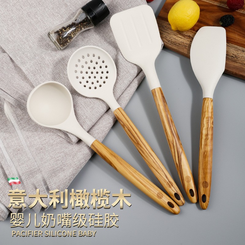 Dintake set de cocina de alta temperatura resistente a la comida para utensilios de cocina domésticos, pala para fritar verduras, pala especial para olla antiadherente