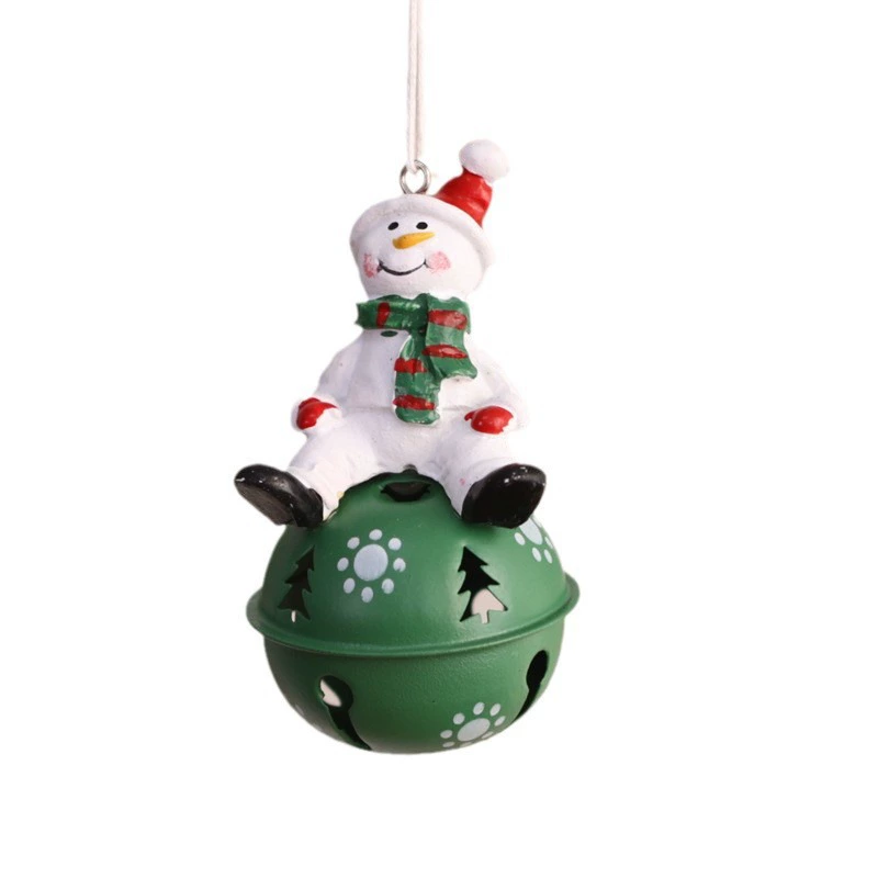 Hanging bell ornament, Christmas pendant, 15 cm, bell/snowman/elk designs