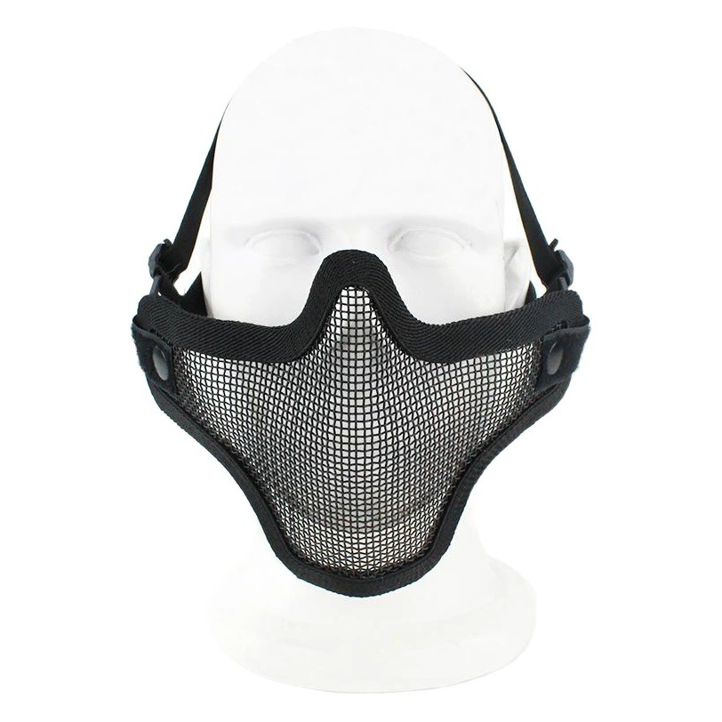 Трансграничная маска из стальной проволоки Amazon V1 чистого цвета Двухдиапазонная защита на половину лица CS полевая камуфляжная тренировочная маска