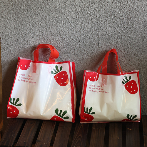 Wholesale cartoon print handbag shopping gift bag clothing packaging plastic tote bag