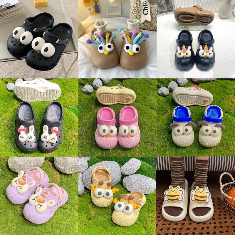 Crocs DIY Accessories Funny and Interesting Big Eyes DIY Shoe Flower Shoe Decoration Shoe Buckle Buckle Wholesale Versatile